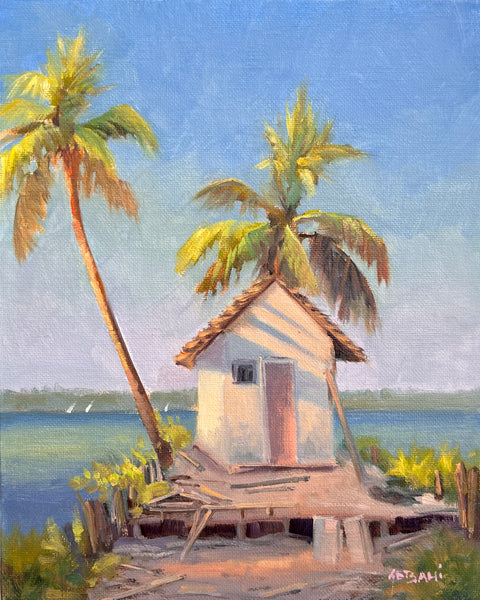 Sunlit Shack by the Sea