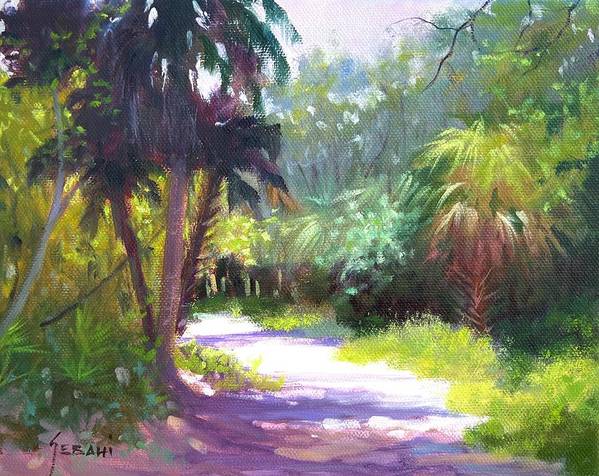 Florida Nature trail Landscape Art Print. - Art Print