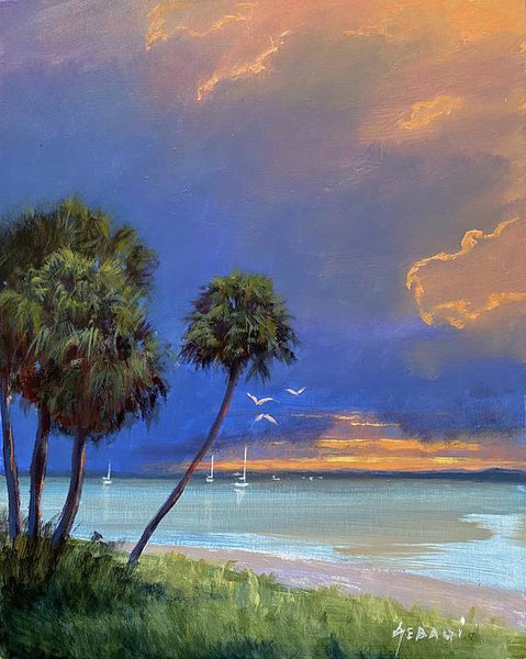 Florida Sunset Landscape Art Print  - Art Print