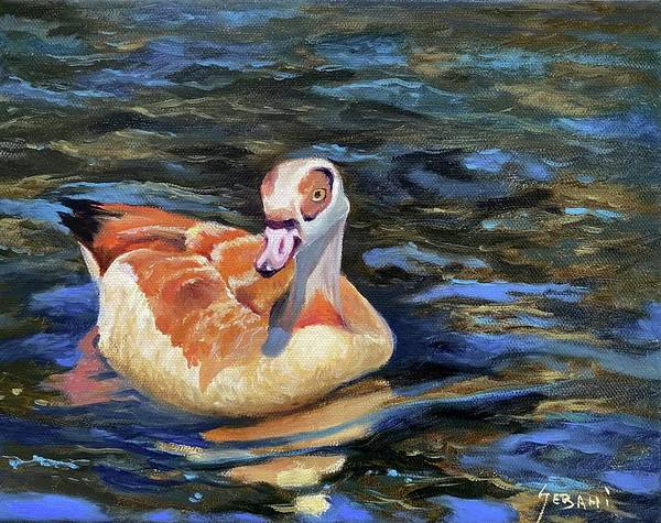 Duck Waterfowl animal Portrait  - Art Print