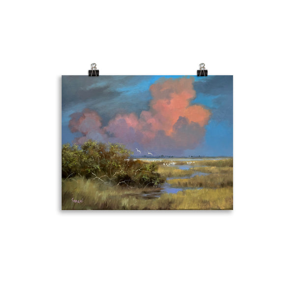 Florida Everglades at Dusk Landscape Art Print