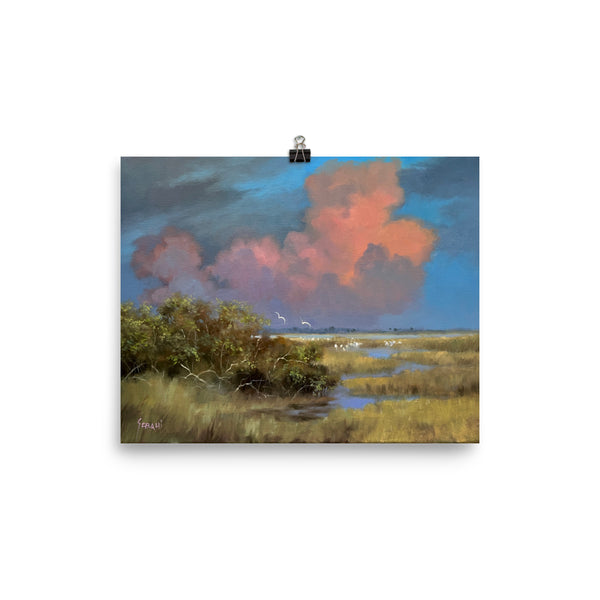 Florida Everglades at Dusk Landscape Art Print