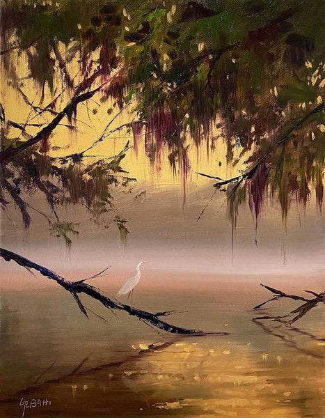 Florida backcountry Sunset over the Lagoon Art Print  - Art Print