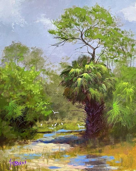 Florida Backcountry Trail and Wildlife Art Print  - Art Print