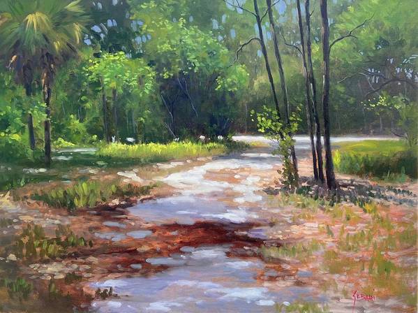 Florida Nature Trail Landscape Art Print. - Art Print