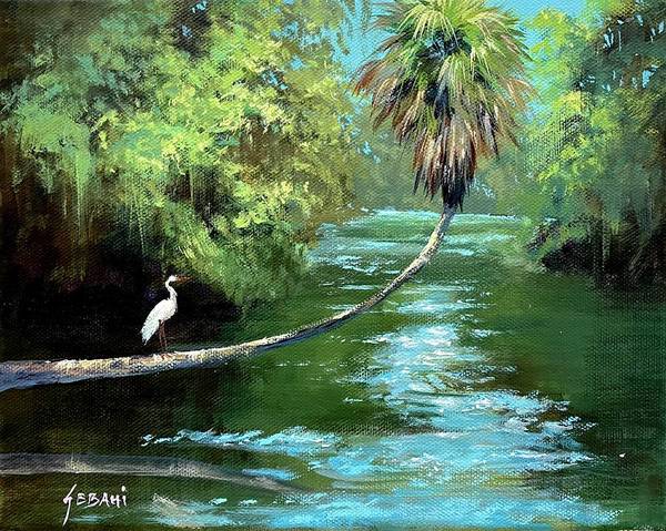 Florida Rivers and Wildlife Landscape Art print  - Art Print