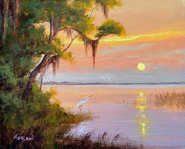 Florida Sunset Coastal Art Print - Art Print