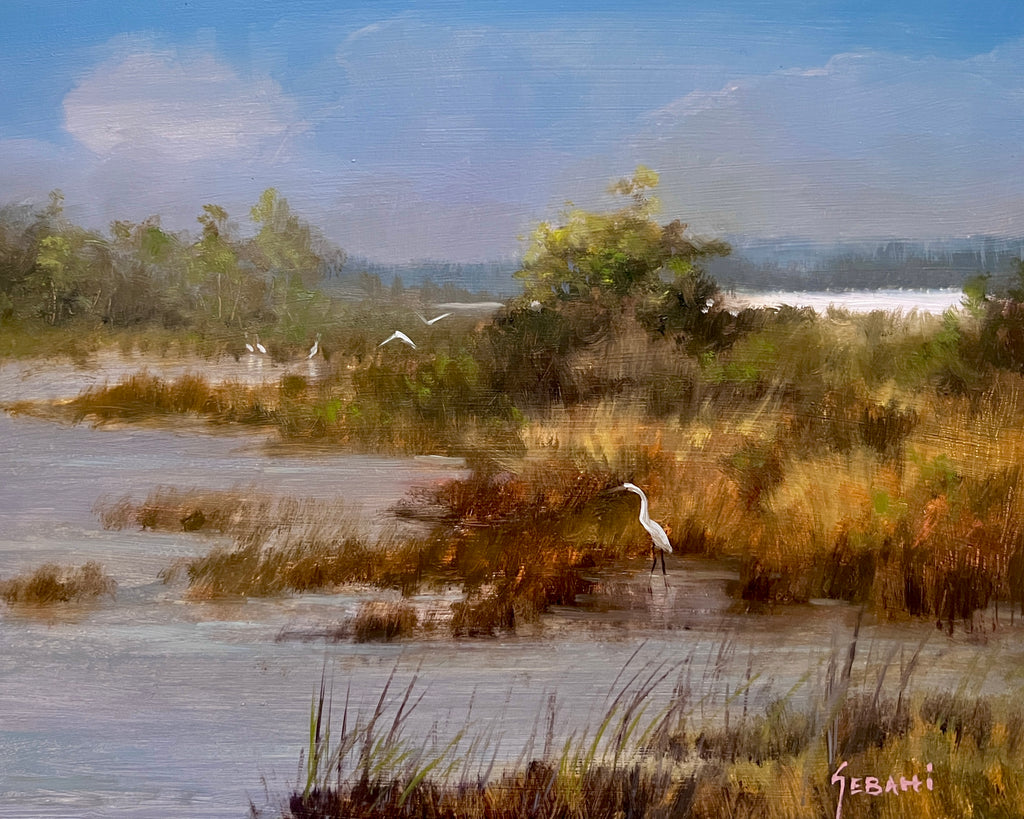 Florida Marshlands Wildlife at Dusk Landscape. Original