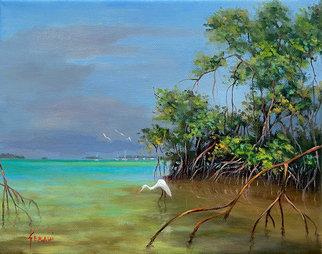 Florida Keys Mangroves Seascape. Original