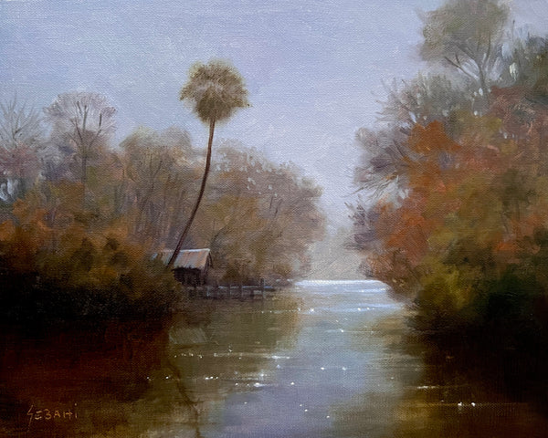 Foggy Morning, Florida River. Original!