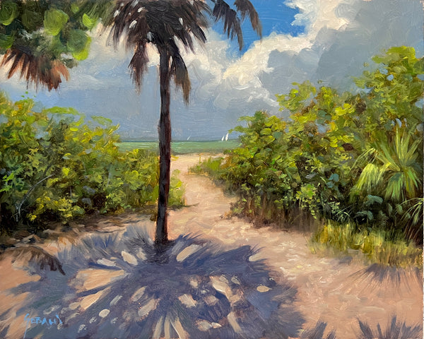 Naples Beach, Florida Seascape. Original!