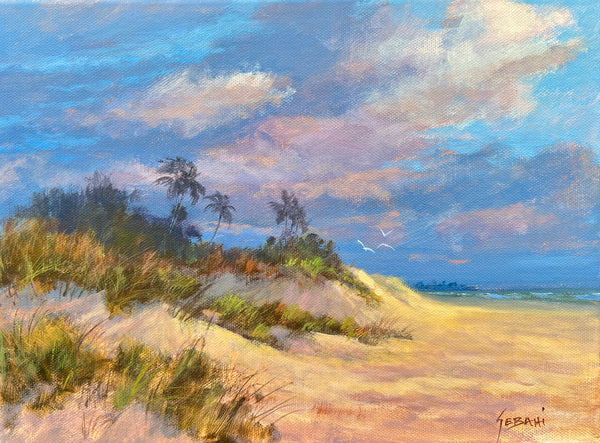 Seaside Afternoon Glow seascape. Original