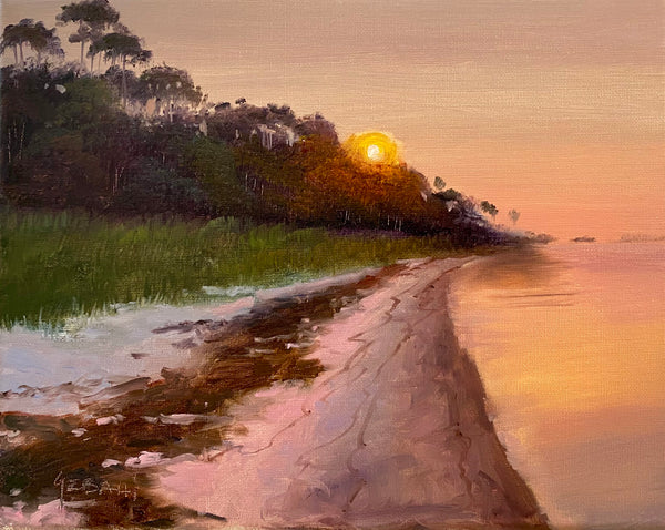 Florida Bay Sunset Coastal landscape. Original