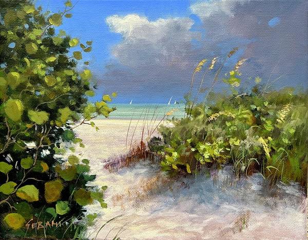 Naples beach, Florida Seascape Art Print  - Art Print