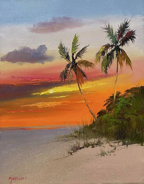 Tropical Sunset Seascape Art Print. - Art Print